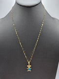 *Special Set* 14k Gold Chain w/pendant - Girl Birthstone (December)