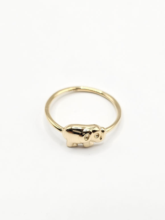 14K Gold Ring - Elephant