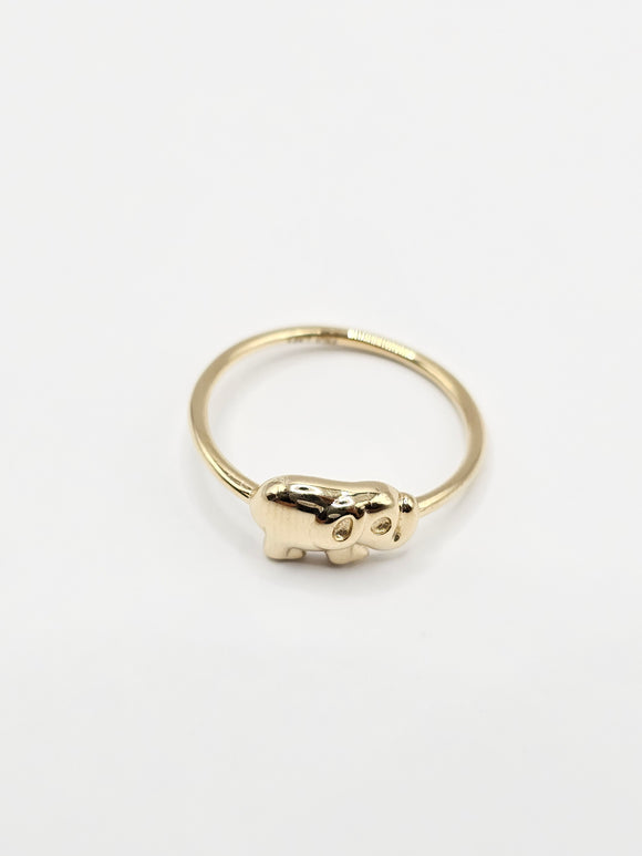 14K Gold Ring - Elephant