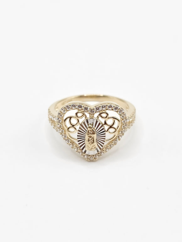 14K Gold Ring - Virgin Mary