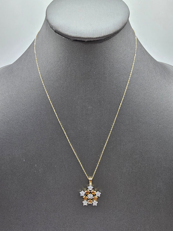 14k Gold Necklace - Snowflake