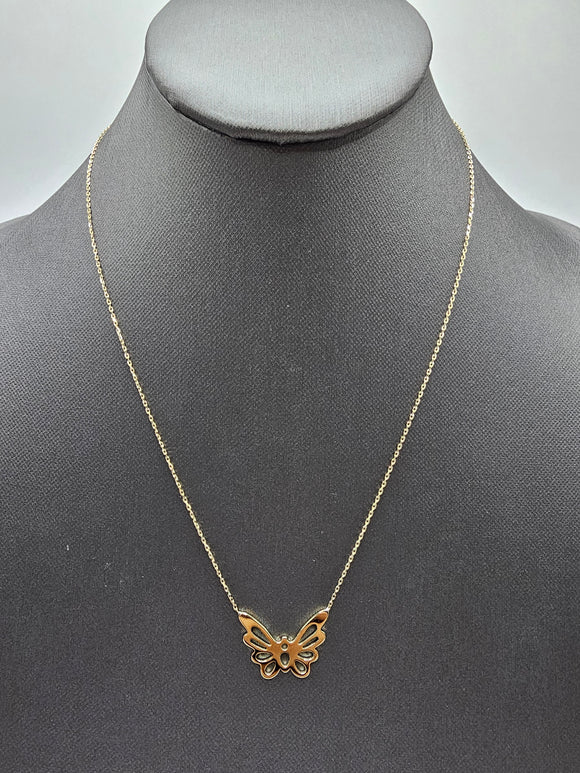 14k Gold Necklace - Butterfly