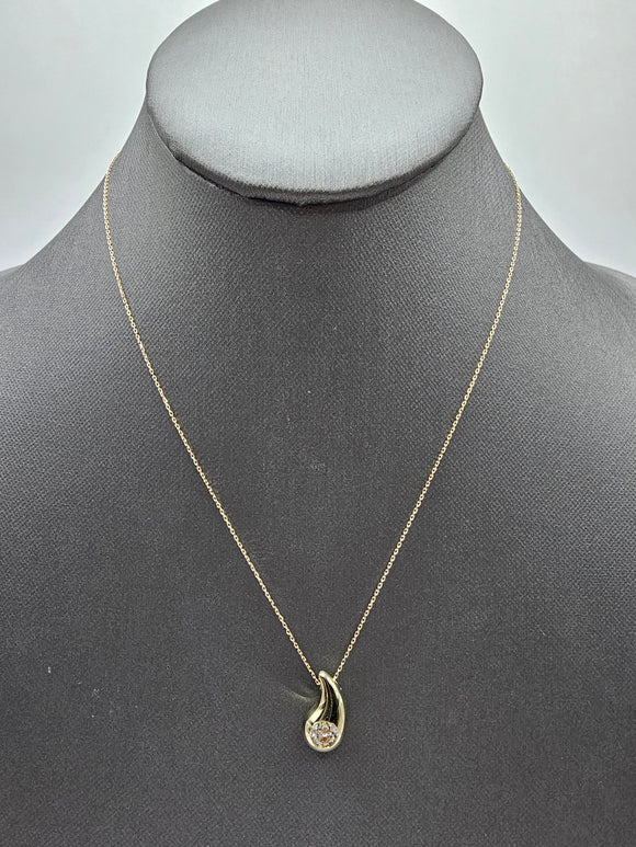 14k Gold Necklace - Teardrop