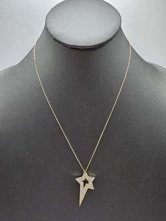 14k Gold Necklace - Shooting Star