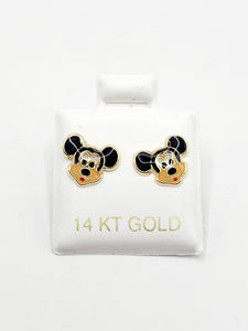 14K Gold Earrings - Mouse