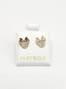 14K Gold Earrings - Mouse