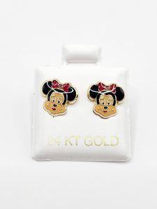 14K Gold Earrings - Mouse