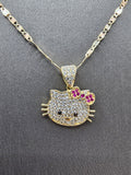 14k Gold Chain w/pendant - Hello Kitty