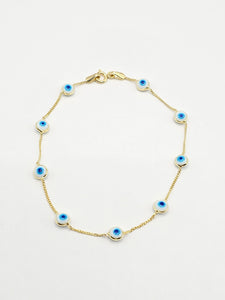 14k Gold Bracelet - Evil Eye