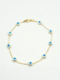 14k Gold Bracelet - Evil Eye