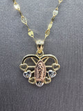 *Special Set* 14k Gold Chain w/pendant - Virgin Mary