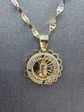 *Special Set* 14k Gold Chain w/pendant - Virgin Mary