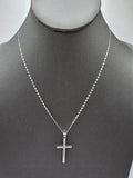 *Special Set* 14k White Gold Chain w/pendant - Cross