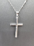 *Special Set* 14k White Gold Chain w/pendant - Cross