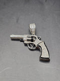 Sterling Silver 925 Pendant - Gun