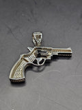 Sterling Silver 925 Pendant - Gun