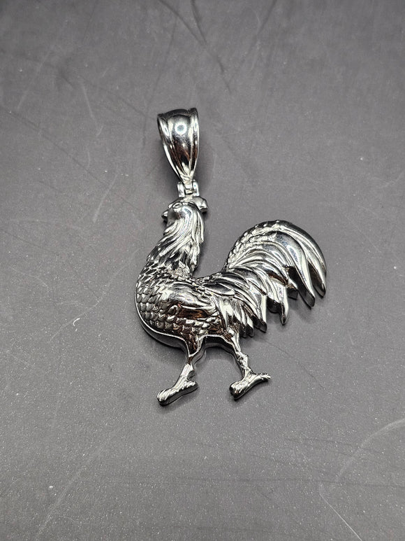 Sterling Silver 925 Pendant - Rooster