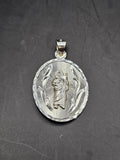 Sterling Silver 925 Pendant - San Judas w/Virgin Mary