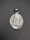 Sterling Silver 925 Pendant - San Judas w/Virgin Mary