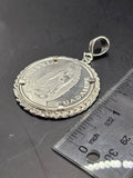 Sterling Silver 925 Pendant - Virgin Mary w/San Judas