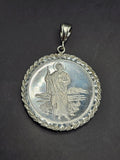 Sterling Silver 925 Pendant - Virgin Mary w/San Judas