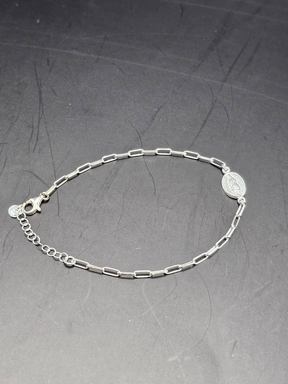 Sterling Silver 925 Bracelet - Virgin Mary