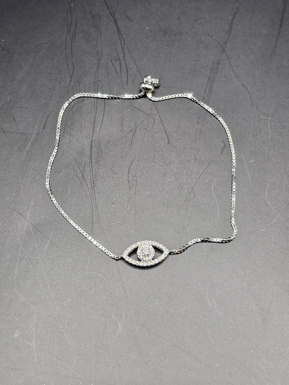 Sterling Silver 925 Bracelet - Evil Eye