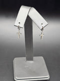 Sterling Silver 925 Earrings - Cross