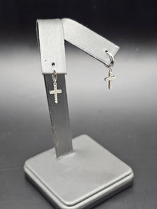 Sterling Silver 925 Earrings - Cross