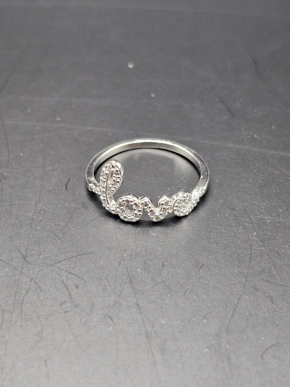 Sterling Silver 925 Ring - Love