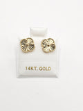 14K Gold Earrings - Gold Clover