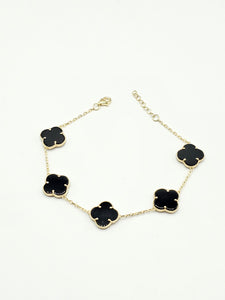 14k Gold Bracelet - Black Clover