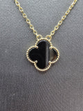 14k Gold Necklace - Black Clover