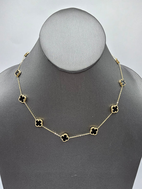 14k Gold Necklace - Black Clover