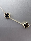 14k Gold Necklace - Black Clover