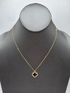 14k Gold Necklace - Black Clover