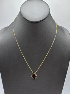 14k Gold Necklace - Black Clover