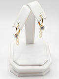 14K Gold Earrings - Huggie Hoops w/Infinity