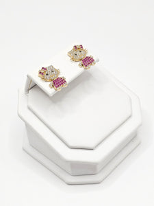 14K Gold Earrings - Hello Kitty