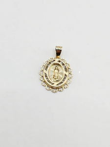 14k Gold pendant - Virgin Mary