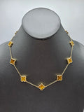 14k Gold Necklace - Gold Clover