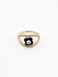 14K Gold Ring - Evil Eye