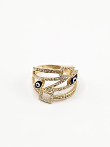 14K Gold Ring - Evil Eye