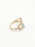 14K Gold Ring - Evil Eye, Heart and Infinity