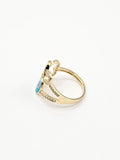 14K Gold Ring - Evil Eye, Heart and Infinity