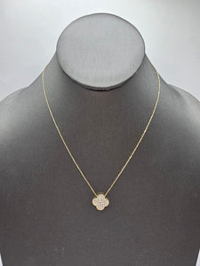 14k Gold Necklace - Clover