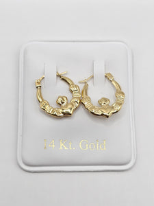 14K Gold Earrings - Huggie Hoops