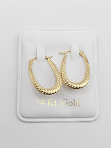 14K Gold Earrings - Huggie Hoops