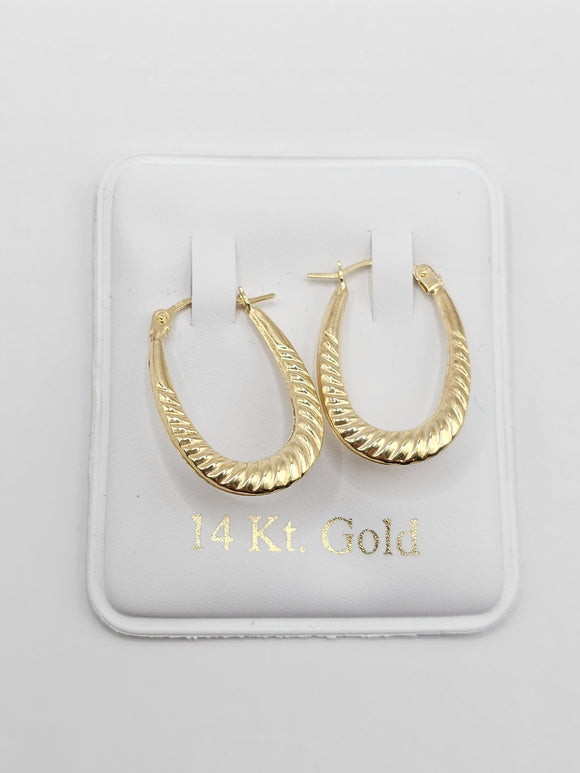 14K Gold Earrings - Huggie Hoops