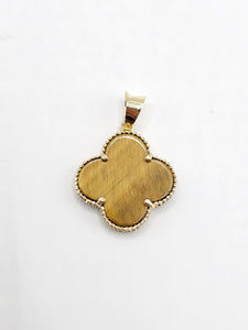 14k Gold pendant - Gold Clover